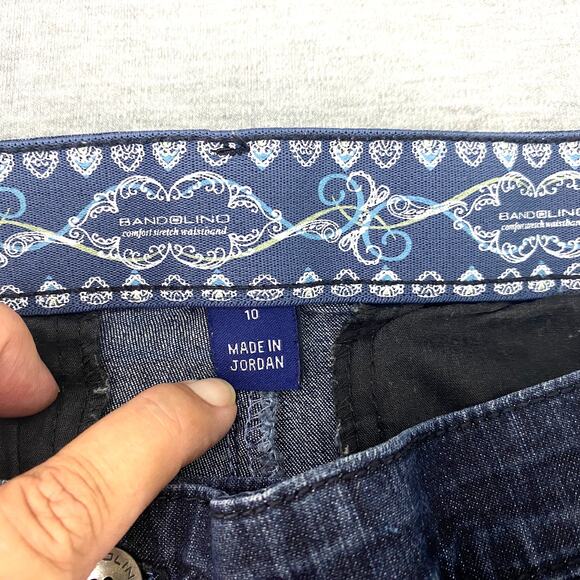 Bandolino Comfort Stretch Waistband Capri Cropped Denim Pants Jeans Women Sz 10 - Picture 6 of 11